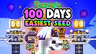 I Survived 100 Days in Terrarias EASIEST seed [upl. by Atnoed]