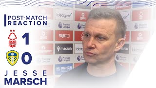 JESSE MARSCH REACTION  NOTTINGHAM FOREST 10 LEEDS UNITED  PREMIER LEAGUE [upl. by Soirtemed767]