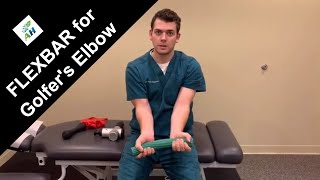 Rehab for Golfer’s Elbow  Theraband Flexbar [upl. by Innoj]