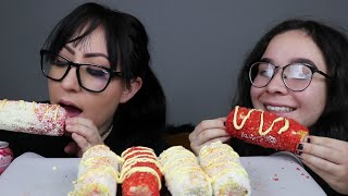 FLAMING HOT CHEETO ELOTES MUKBANG  EATING SHOW [upl. by Mllly]