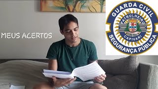 PROVA GCM CAPIVARI 2023  COMO FUI E POSSÍVEL NOTA DE CORTE [upl. by Ayojal7]