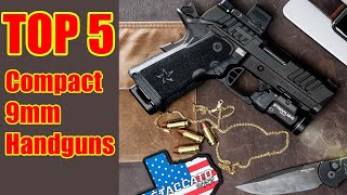 The 5 Most Accurate Compact 9mm Handguns You Need [upl. by Ahsinnek894]