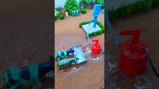 Mini hand pump project water pump with science project cow video cow drink videos shorts [upl. by Yenatirb484]