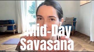 Midday DeStress 😴 Simple Restorative Yoga Savasana [upl. by Ennaer406]