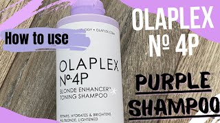 OLAPLEX Nº4P  How to use Blonde Enhancer Toning Shampoo [upl. by Lhok]