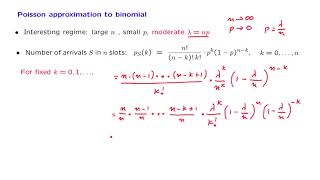 L2110 The Poisson Approximation to the Binomial [upl. by Dlonra]