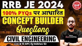 RRB JE  RRB JE 2024 Civil Engineering  RRB JE 2024 Civil Engineering Classes by Vaibhav Sir [upl. by Aicire]