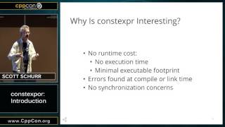 CppCon 2015 Scott Schurr “constexpr Introduction” [upl. by Aisiram]