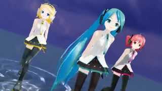 【MMD】FREELY TOMORROW Ver1（Lat式初音ミク・鏡音リン・重音テト，HD） [upl. by Wehhtam]