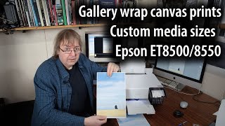 Small canvas prints with the Epson ET8500 and ET8550 Ecotank printer Gallery wrap prints [upl. by Ikiv306]