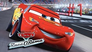 Disney Cars Race O Rama  Radiator Springs Speedway  Pixar Lightning McQueen HD 1080p [upl. by Haas642]