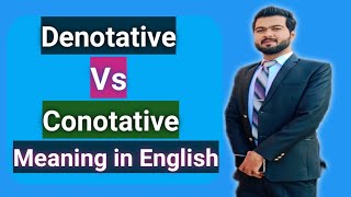 Denotative Vs Connotative MeaningEnglish Grammar [upl. by Fosque745]