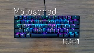 El teclado 60 mecánico más económico  Reseña Motospeed CK61 [upl. by Ipoillak]