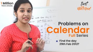 Aptitude Made Easy Problems on Calendar full series Learn maths StayHome [upl. by Malha]