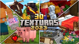 TOP 30 TEXTURAS DE 2023 PARA MINECRAFT PE BEDROCK [upl. by Plunkett942]