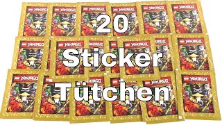 LEGO Ninjago Legacy Sticker Sammelserie  20 Tütchen unboxing [upl. by Awe]