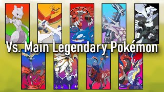 Pokémon Music  All Main Legendary Pokémon Battle Themes from the Core Series All Versions [upl. by Osnohpla]