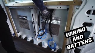 WIRING and BATTENS  Camper Van Conversion UK Vlog  Citroen Relay  Week 8 [upl. by Idnarb108]