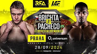 BRICHTA VS PACHECO TRAILER  RFA TITLE NIGHT 2  2809  PRAHA O2 UNIVERSUM [upl. by Earla]