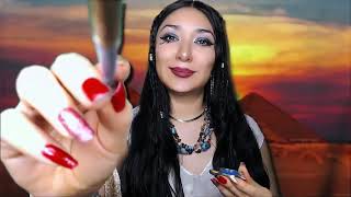 ASMR REINA EGIPCIA TE CONSCIENTE 💆‍♀️💕 ASMR en ESPAÑOL makeup skincare relax softspoken [upl. by Abie]