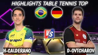 Hugo Calderano vs Dimitrij Ovtcharov Table Tennis Top 2024 [upl. by Mientao548]