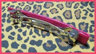 How to cover metal hair clips no3  French Barrette  Free tutorial [upl. by Darn]