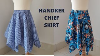 HOW TO CUT AND SEW HANDKERCHIEF SKIRT DIY HANDKERCHIEF SKIRT TUTORIAL [upl. by Irfan]