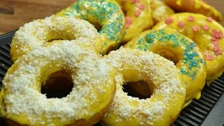 Gefüllte Vanille Donuts schnell und einfach selber machen  KanalELF  Rezept 121 [upl. by Amleht]