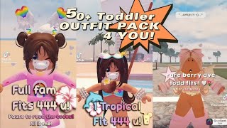 50 Roblox TODDLER OUTFIT CODE FULL PACK 4 YOU🐝🦄  roblox Berry Avenue [upl. by Tsenrae]