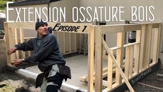 construire son Extension en ossature bois 1 [upl. by Ennayd]