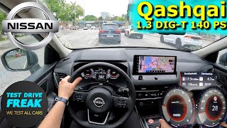 2024 Nissan Qashqai 13 DIGT MHEV Manual 140 PS CITY POV DRIVE with Fuel Consumption [upl. by Rosenblatt]