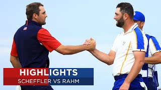 Jon Rahm vs Scottie Scheffler  Extended Highlights  2020 Ryder Cup [upl. by Vivie]