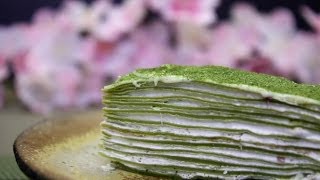 Maccha Mille Crêpe Recipe 抹茶ミルクレープの作り方 [upl. by Abita953]