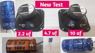 Tweeter capacitor comparison  22 uf  47 uf  10 uf [upl. by Liva]