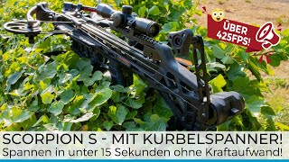 Armbrust Workshop Easy gespannt  XBOW FMA Kurbelspannhilfe für die Scorpion S Compoundarmbrust [upl. by Ahsiuqel212]