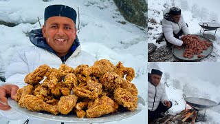 Cooking 20 KG Fried Chicken On a Snowy Winter Day  Life in a Snowy Village  Village Food Secrets [upl. by Mandi814]