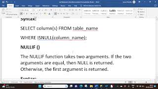 SQL Server Null Function and Comment Session 28 [upl. by Thackeray]