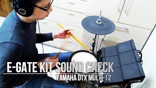 Yamaha DTX Multi12 EGate Kit Sound Check [upl. by Kuo5]