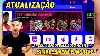 ATUALIZAÇÃOIGUAL AO CONSOLESAIU EFOOTBALL 2022 MOBILEESTÁ ESPETACULAR CONFERINDO TUDO NO GAME [upl. by Yennaiv]