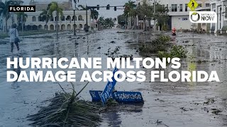 Hurricane Milton damage across Florida 4 deaths counted so far [upl. by Adrahs43]