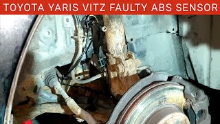 Toyota Yaris Vitz ABS Sensor Cable Replacement Job  How to Fix an ABS Fault on Toyota Yaris Vitz [upl. by Eilegna947]