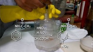 Para Nitro Acetanilide Synthesis pনাইট্রো অ্যাসিট্যানিলাইড প্রস্তুতি [upl. by Yerfoeg]