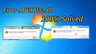 Error ADVAPI32DLL  How to Solve ADVAPI32dll  Error advapi32dll  Adobe Reader abvapi32dll [upl. by Bergstein]