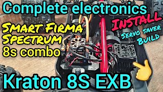 Arrma Kraton  Outcast 8s 15 EXB Smart Firma Spectrum 8s electronics Servo Saver install amp DX3 [upl. by Flodur]