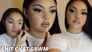 GRWM CHIT CHAT beginner makeup routine sephora must haves hair care silviax jewelry more💕 [upl. by Roz84]