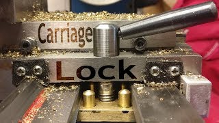 Making a Mini Lathe Carriage Lock out of a brass block to improve facing cuts [upl. by Rasaec]