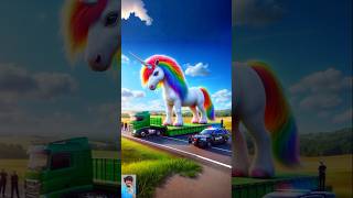 😻 Evolution of cat Giant Unicorn loaded on the Truck ❤️ cat cute love shorts [upl. by Pelson]