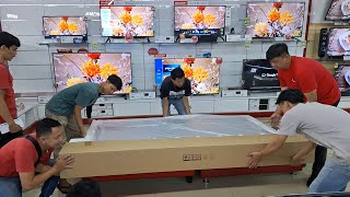 Unboxing TV TCL 98 Inch Google TV TCL98P745 [upl. by Buddy167]