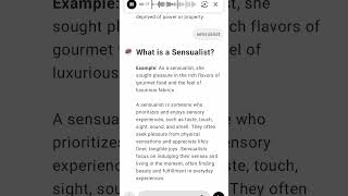 What is a Sensualist [upl. by Andree]