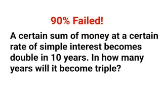 Literally 90 failed to solve this nice word problem In how many years the money will triple [upl. by Sivert]